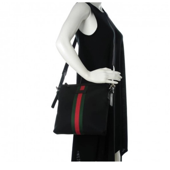 New GUCCI messenger bag Techno Canvas Web Flat Messenger Medium size crossbo… - Picture 2 of 9